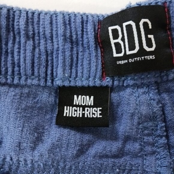 BDG Urban Outfitters Women's Corduroy Mom Jeans High Rise Tapered Blue Size 28 - Picture 7 of 8